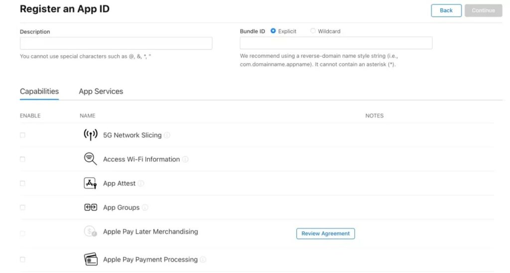 Set Up a Custom Bundle ID