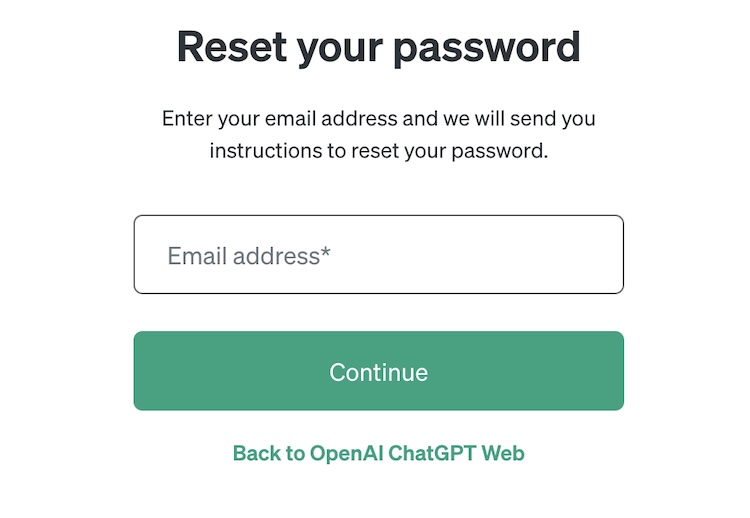 How to Reset Your ChatGPT Password