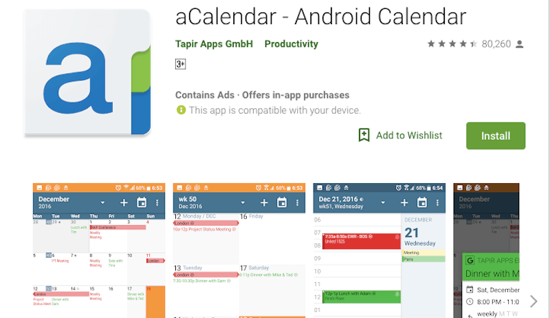 Free Android Calendar Apps